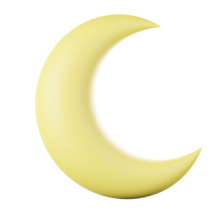 Crescent Moon  3D Icon