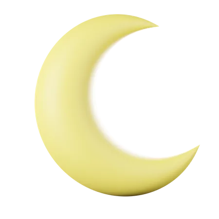 Crescent Moon  3D Icon