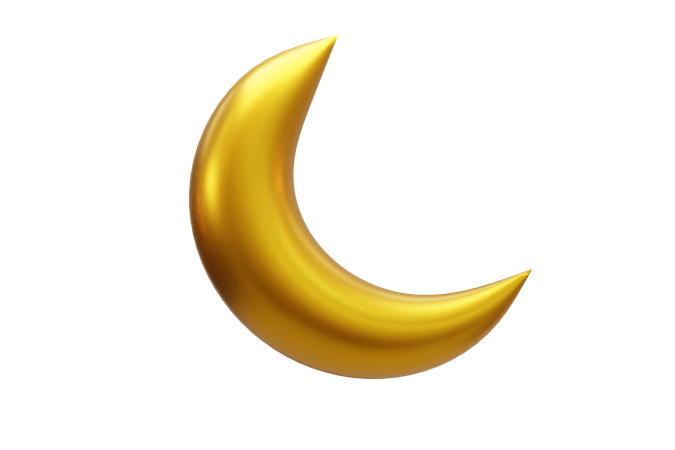 Crescent Moon  3D Icon