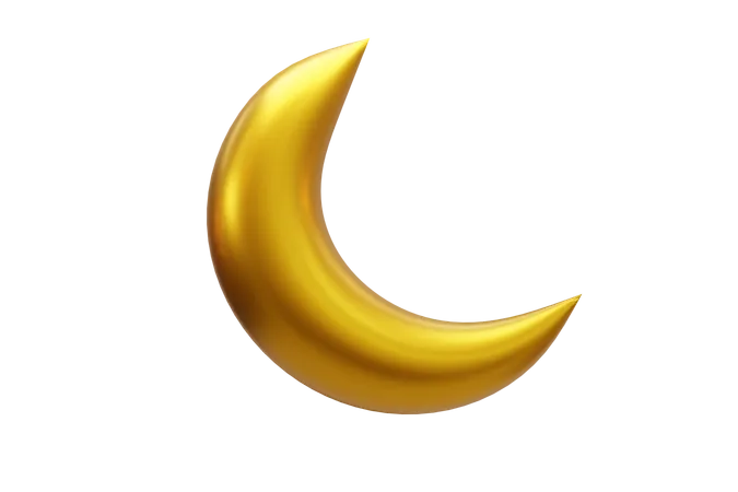 Crescent Moon  3D Icon