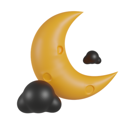 Crescent Moon  3D Icon