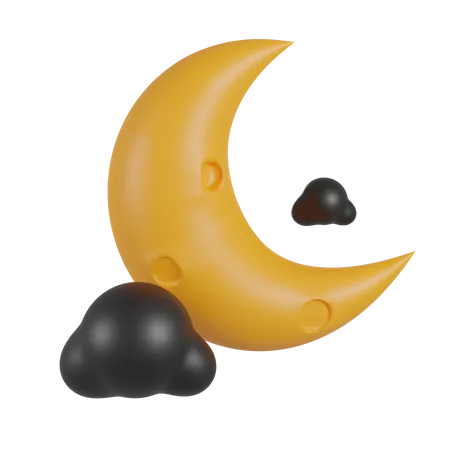 Crescent Moon  3D Icon