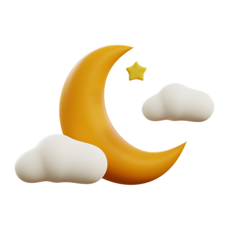 Crescent Moon  3D Icon