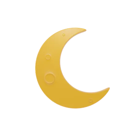 Crescent Moon  3D Icon