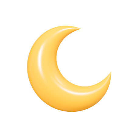 Crescent Moon  3D Icon