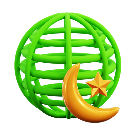 Crescent moon  3D Icon