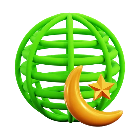 Crescent moon  3D Icon