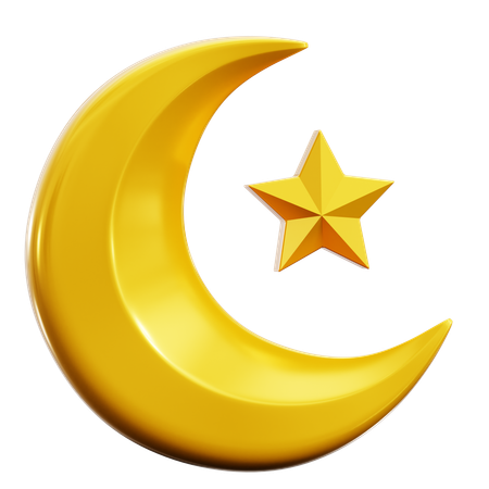 Crescent Moon  3D Icon