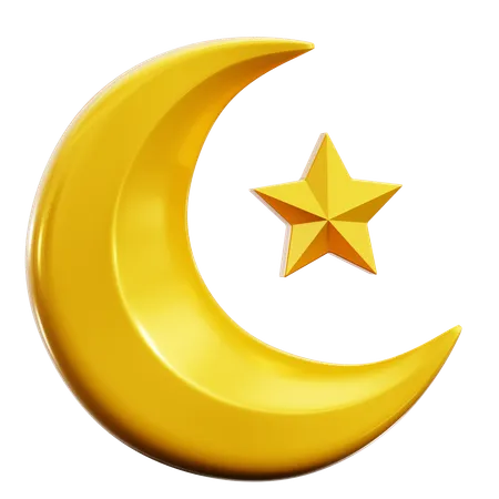 Crescent Moon  3D Icon