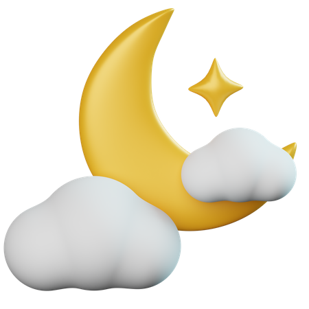 Crescent Moon  3D Icon