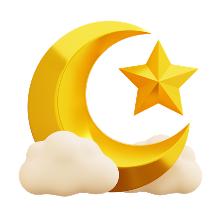 Crescent Moon  3D Icon