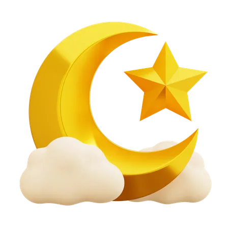 Crescent Moon  3D Icon