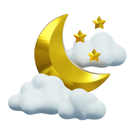 Crescent Moon  3D Icon