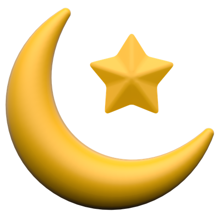 Crescent Moon  3D Icon