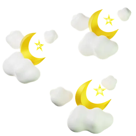 Crescent Moon  3D Icon