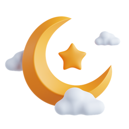 Crescent moon  3D Icon