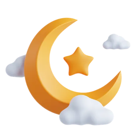 Crescent moon  3D Icon