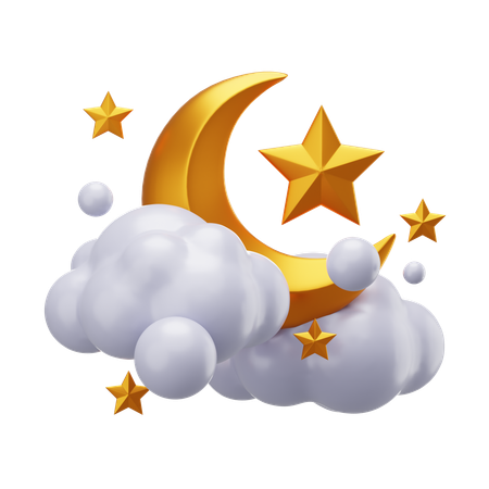 Crescent Moon  3D Icon