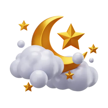 Crescent Moon  3D Icon