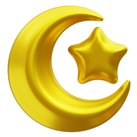 Crescent Moon  3D Icon