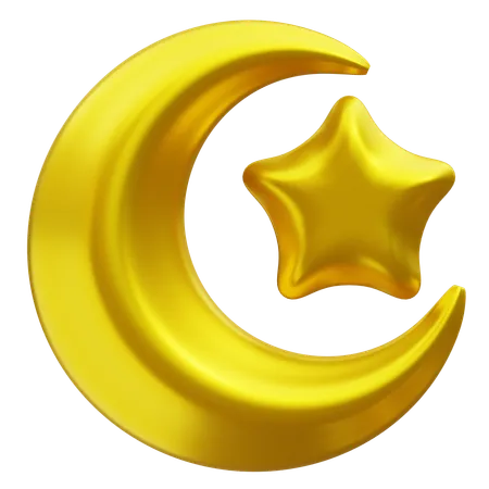 Crescent Moon  3D Icon