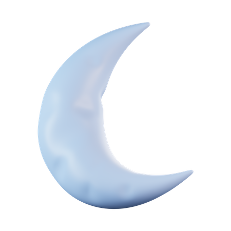 Crescent Moon  3D Icon