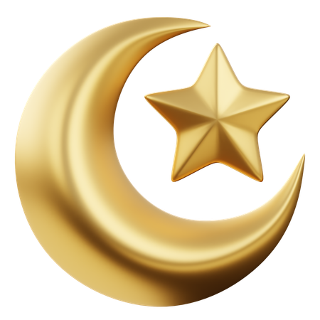 Crescent Moon  3D Icon