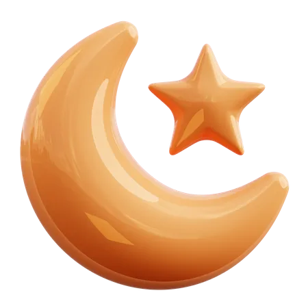 Crescent Moon  3D Icon