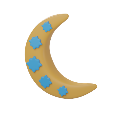 Crescent Moon  3D Icon