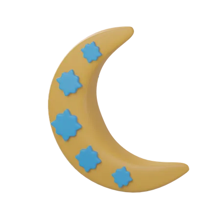 Crescent Moon  3D Icon