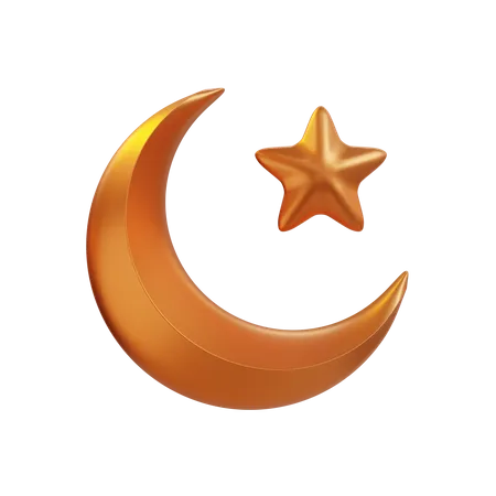 Crescent Moon  3D Icon