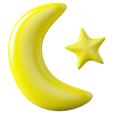 Crescent Moon  3D Icon