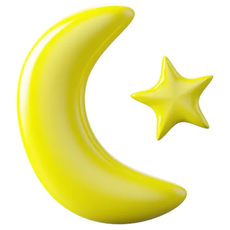 Crescent Moon  3D Icon