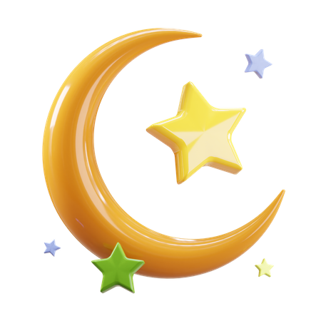 Crescent Moon  3D Icon