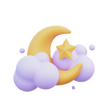 Crescent Moon  3D Icon