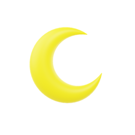 Crescent Moon  3D Icon