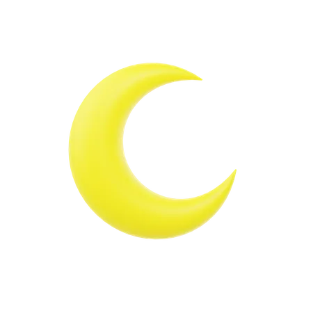 Crescent Moon  3D Icon