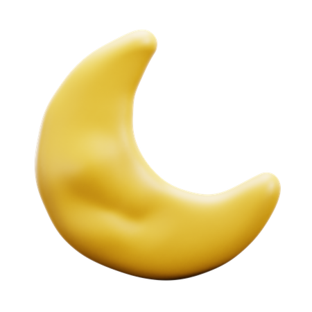 Crescent Moon  3D Icon