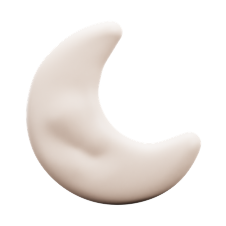 Crescent Moon  3D Icon