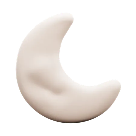 Crescent Moon  3D Icon