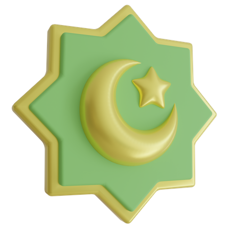 Crescent Moon  3D Icon