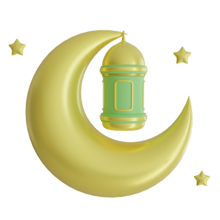 Crescent Moon  3D Icon