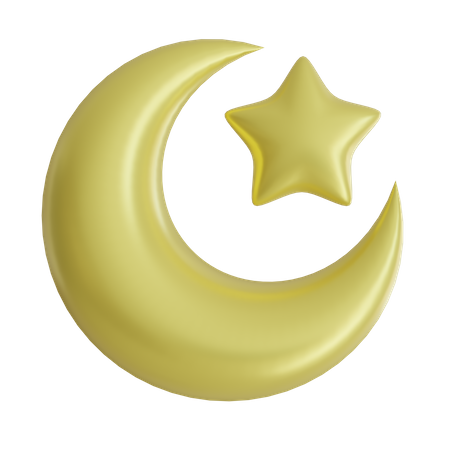 Crescent Moon  3D Icon