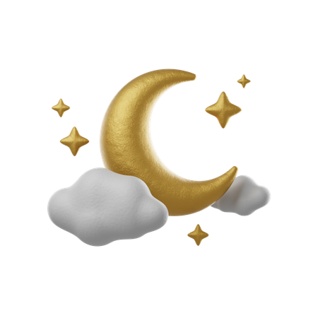 Crescent Moon  3D Icon