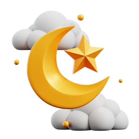 Crescent Moon  3D Icon