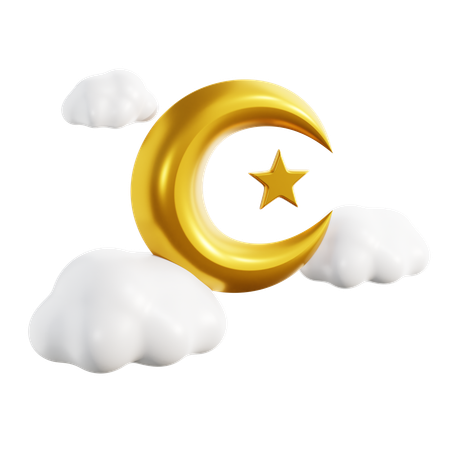 Crescent Moon  3D Icon