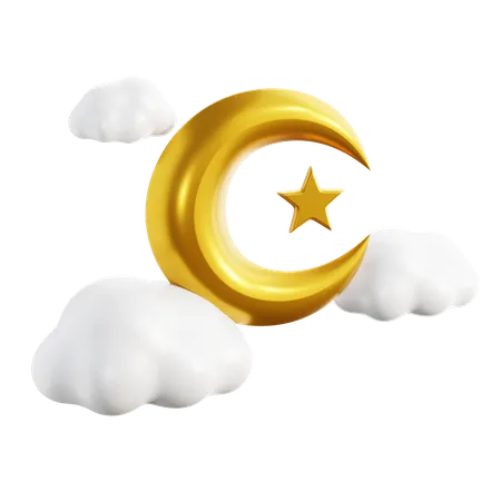 Crescent Moon  3D Icon