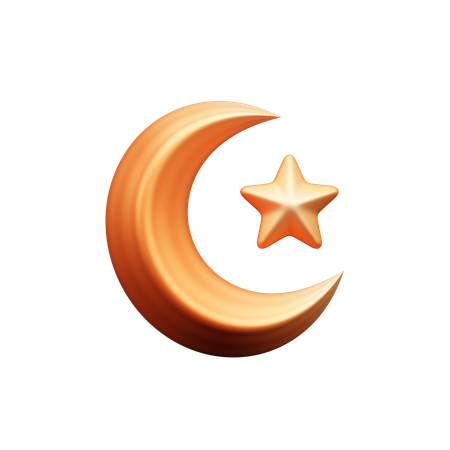 Crescent Moon  3D Icon