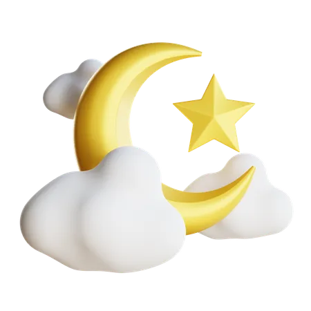 Crescent Moon  3D Icon