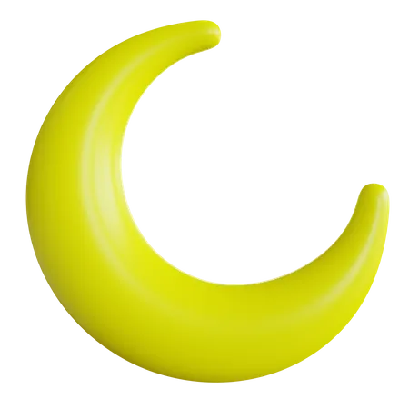 Crescent Moon  3D Icon